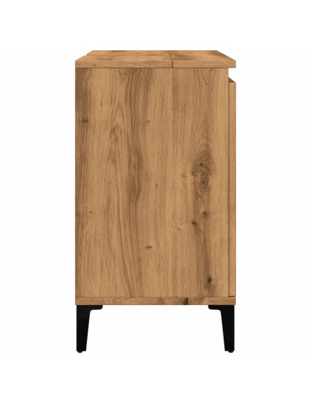 Mobile Lavabo Rovere Artigianale 58x33x60 cm Legno Multistrato