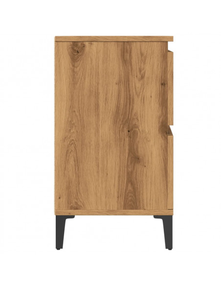 Mobile Lavabo Rovere Artigianale 80x33x60 cm Legno Multistrato