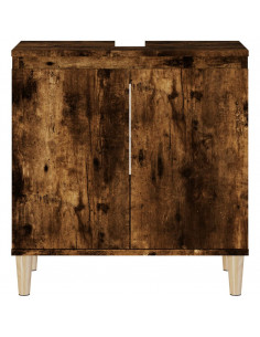 Mobile Lavabo Rovere Fumo 58x33x60 cm in Legno Multistrato
