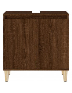 Mobile Lavabo Rovere Marrone 58x33x60 cm in Legno Multistrato