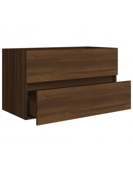 Mobile Lavabo Rovere Marrone 80x38,5x45 cm in Legno Multistrato