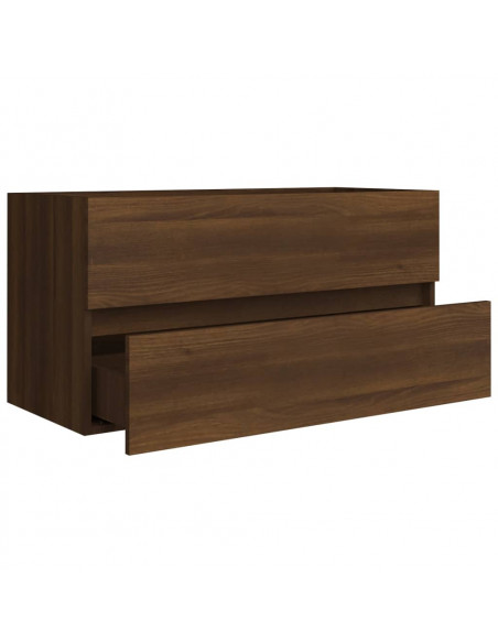 Mobile Lavabo Rovere Marrone 90x38,5x45 cm in Legno Multistrato