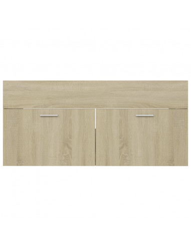 Mobile Lavabo Rovere Sonoma 100x38,5x46 cm in Legno Multistrato