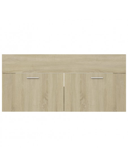 Mobile Lavabo Rovere Sonoma 100x38,5x46 cm in Legno Multistrato