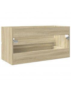 Mobile Lavabo Rovere Sonoma 90x38,5x45 cm in Legno Multistrato