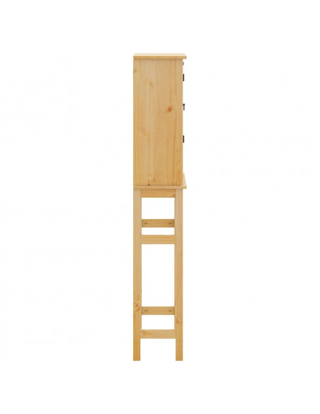 Mobile Lavatrice da Bagno Corona in Legno Massello di Pino