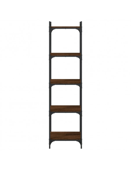 Libreria 5 Ripiani Rovere Marrone 40x30x154cm Legno Multistrato