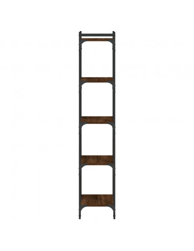 Libreria 5 Ripiani Rovere Marrone 40x30x154cm Legno Multistrato
