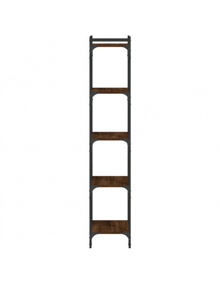 Libreria 5 Ripiani Rovere Marrone 40x30x154cm Legno Multistrato