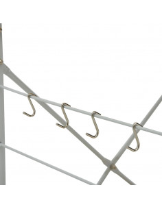 Mobile Microonde Bianco Rovere 60x39,6x123cm Legno Multistrato