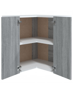 Mobile Pensile Angolo Grigio Sonoma 57x57x60 Legno Multistrato