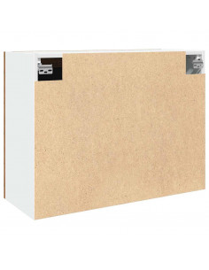 Mobile Pensile con Vetro Legno Antico 80x31x60 cm