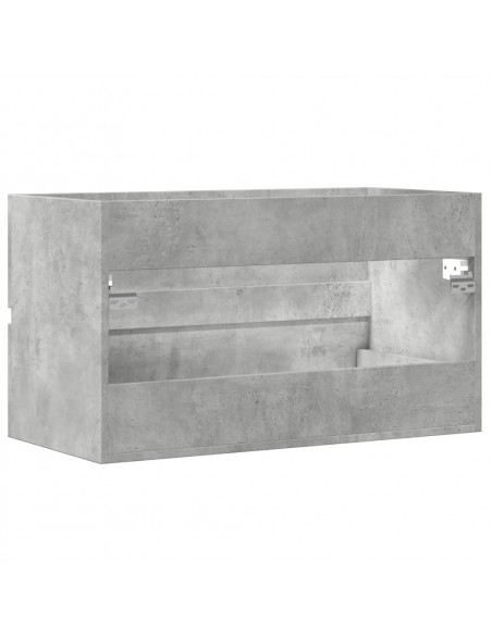 Mobile Pensile da Bagno Grigio Cemento 80x38,5x45 cm Truciolato