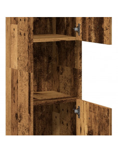 Mobile Pensile da Bagno Legno Antico 30x30x130 cm in Truciolato