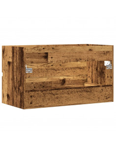 Mobile Pensile da Bagno Legno Antico 80x38,5x45cm in Truciolato