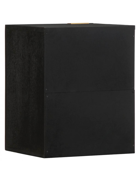 Mobile Pensile da Bagno Nero 38x33x48 cm in Legno Multistrato