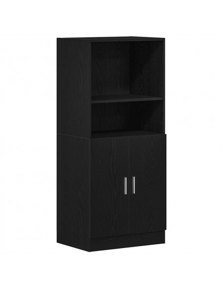 Mobile da Cucina Nero 57x41,5x131,5 cm in Truciolato