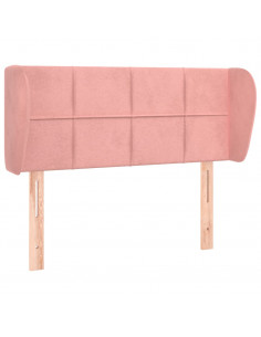 Testiera ad Orecchio Rosa 103x23x78/88 cm in Velluto 2