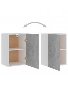 Mobile Pensile Grigio Cemento 39,5x31x60cm in Legno Multistrato