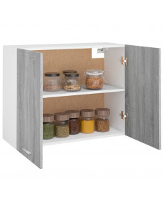 Mobile Pensile Grigio Sonoma 80x31x60 cm in Legno Multistrato