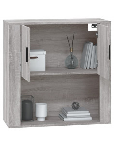 Mobile Pensile Grigio Sonoma 80x33x80 cm in Legno Multistrato