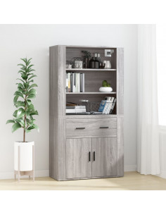 Mobile Pensile Grigio Sonoma 80x33x80 cm in Legno Multistrato