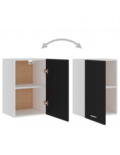 Mobile Pensile Nero 39,5x31x60 cm in Legno Multistrato