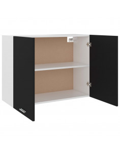 Mobile Pensile Nero 80x31x60 cm in Legno Multistrato