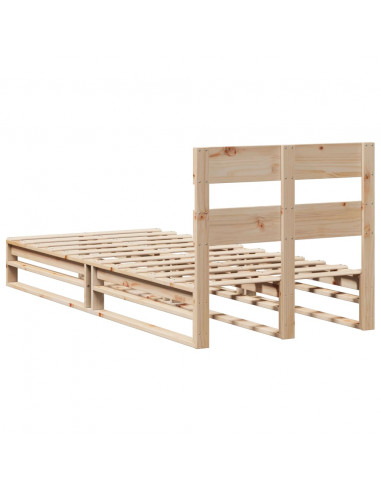 Letto senza Materasso 75x190 cm in Legno Massello Pino