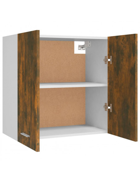 Mobile Pensile Rovere Fumo 60x31x60 cm in Legno Ingegnerizzato