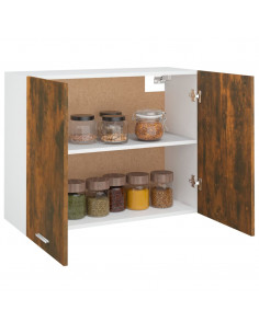 Mobile Pensile Rovere Fumo 80x31x60 cm in Legno Multistrato