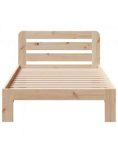 Letto senza Materasso 90x190 cm in Legno Massello di Pino