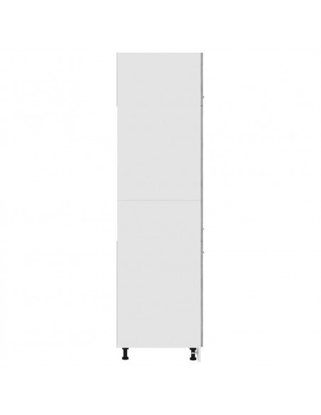 Mobile per Frigo Grigio Cemento 60x57x207 cm Legno Multistrato