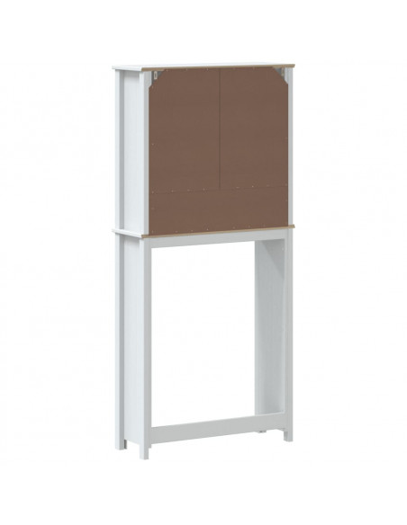 Mobile per Lavatrice BERG Bianco 76x27x164,5cm Legno Massello