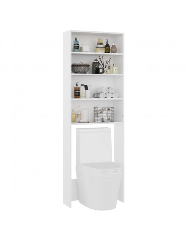 Mobile per Lavatrice Bianco 64x24x190 cm