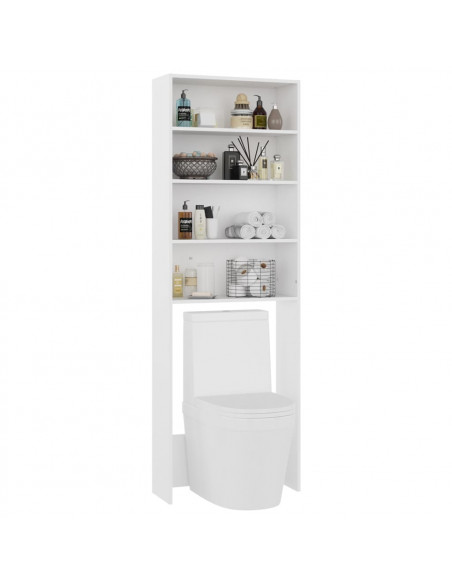 Mobile per Lavatrice Bianco 64x24x190 cm