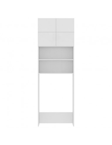 Mobile per Lavatrice Bianco 64x25,5x190 cm in Multistrato