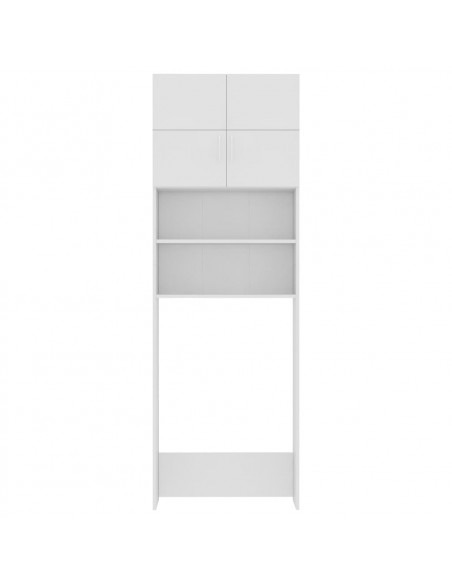 Mobile per Lavatrice Bianco 64x25,5x190 cm in Multistrato
