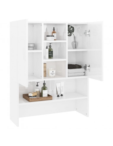 Mobile per Lavatrice Bianco Lucido 70,5x25,5x90 cm