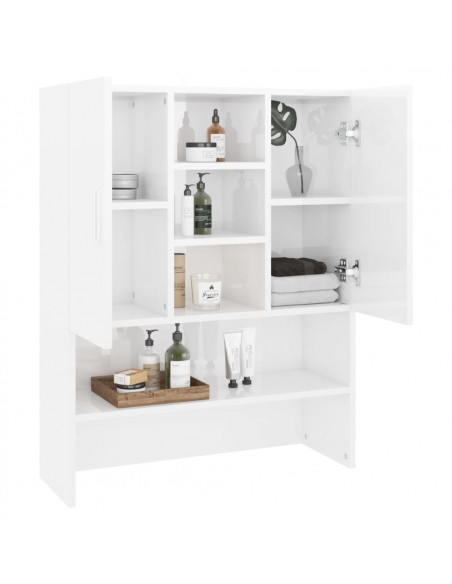 Mobile per Lavatrice Bianco Lucido 70,5x25,5x90 cm