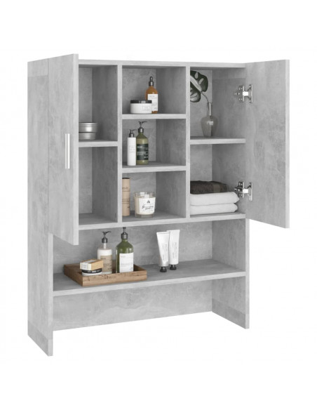 Mobile per Lavatrice Grigio Cemento 70,5x25,5x90 cm
