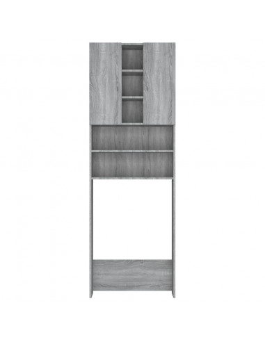 Mobile per Lavatrice Grigio Sonoma 64x25,5x190 cm