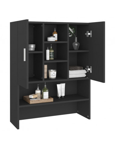 Mobile per Lavatrice Nero 70,5x25,5x90 cm