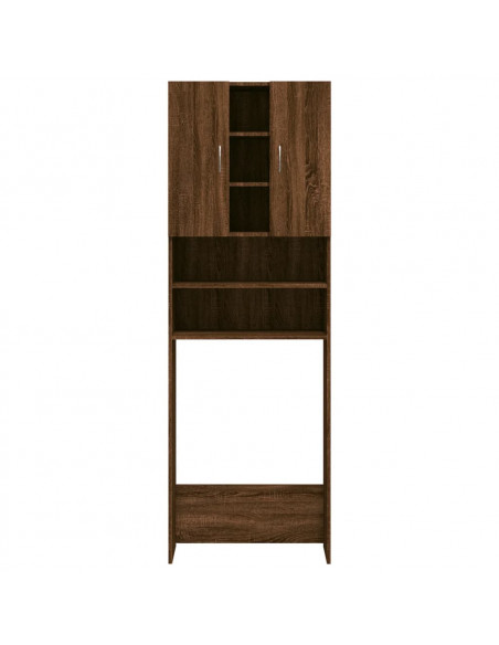 Mobile per Lavatrice Rovere Marrone 64x25,5x190 cm