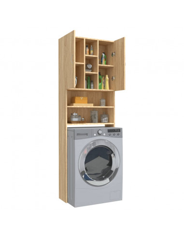 Mobile per Lavatrice Rovere Sonoma 64x25,5x190 cm