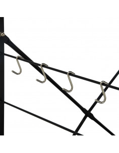 Mobile per Microonde Nero 60x39,6x79,5 cm Legno Multistrato