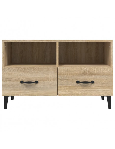 Mobile per TV Rovere Sonoma 80x36x50 cm Legno Multistrato