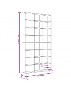 Mobile Porta CD Grigio Sonoma 102x23x177,5 cm Legno Multistrato