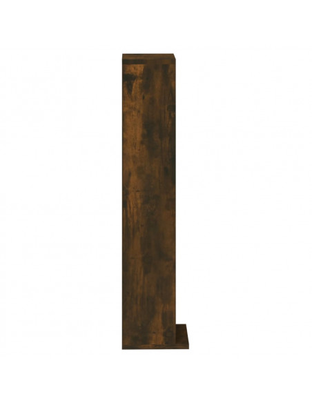Mobile Porta CD Rovere Fumo 21x20x88 cm in Legno Multistrato
