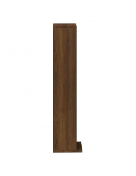 Mobile Porta CD Rovere Marrone 21x20x88 cm in Legno Multistrato